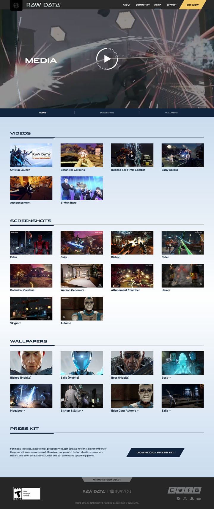 Raw Data Media Page