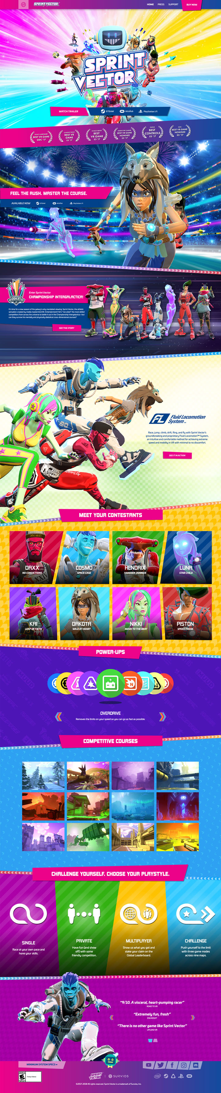 Sprint Vector Home Page